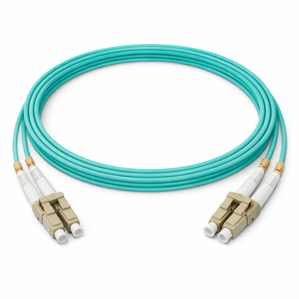 LC-LC OM3 Duplex Fiber Patch Cord | 50/125μm Multimode Fiber Optic Cable