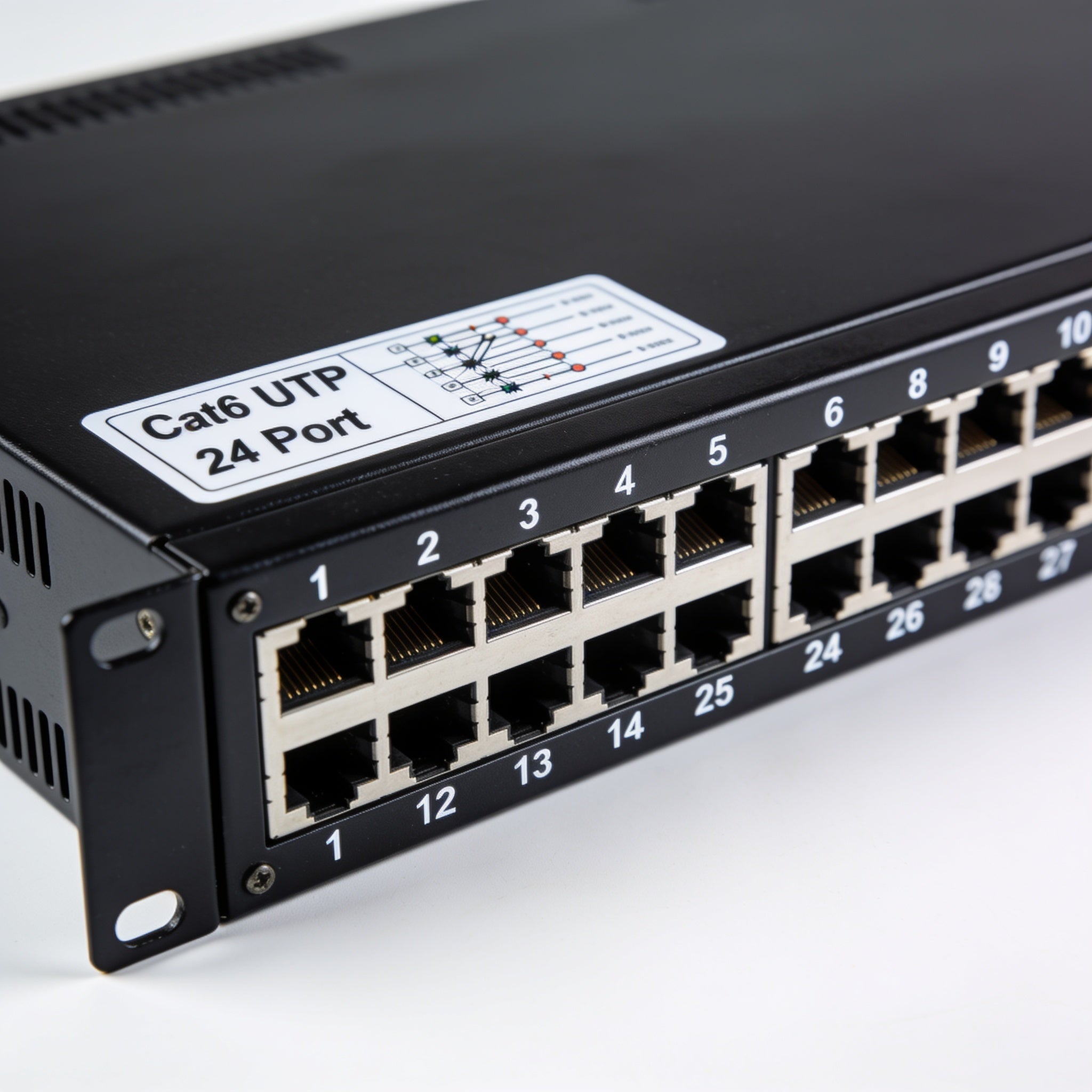 24 Port Cat6 UTP Patch Panel