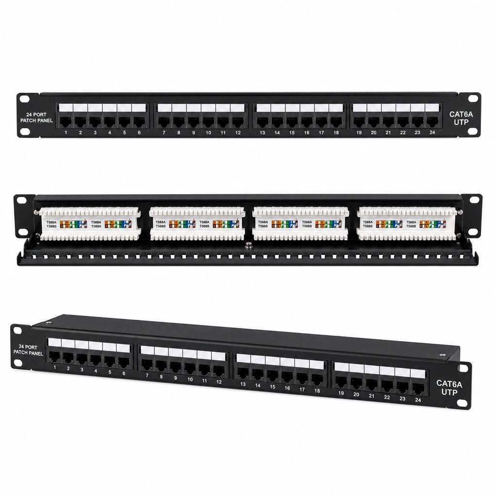 24 Port Cat6A UTP Patch Panel