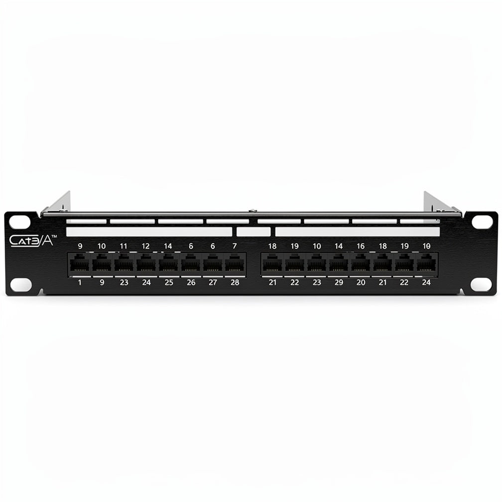 24 Port Cat6A Shielded Patch Panel