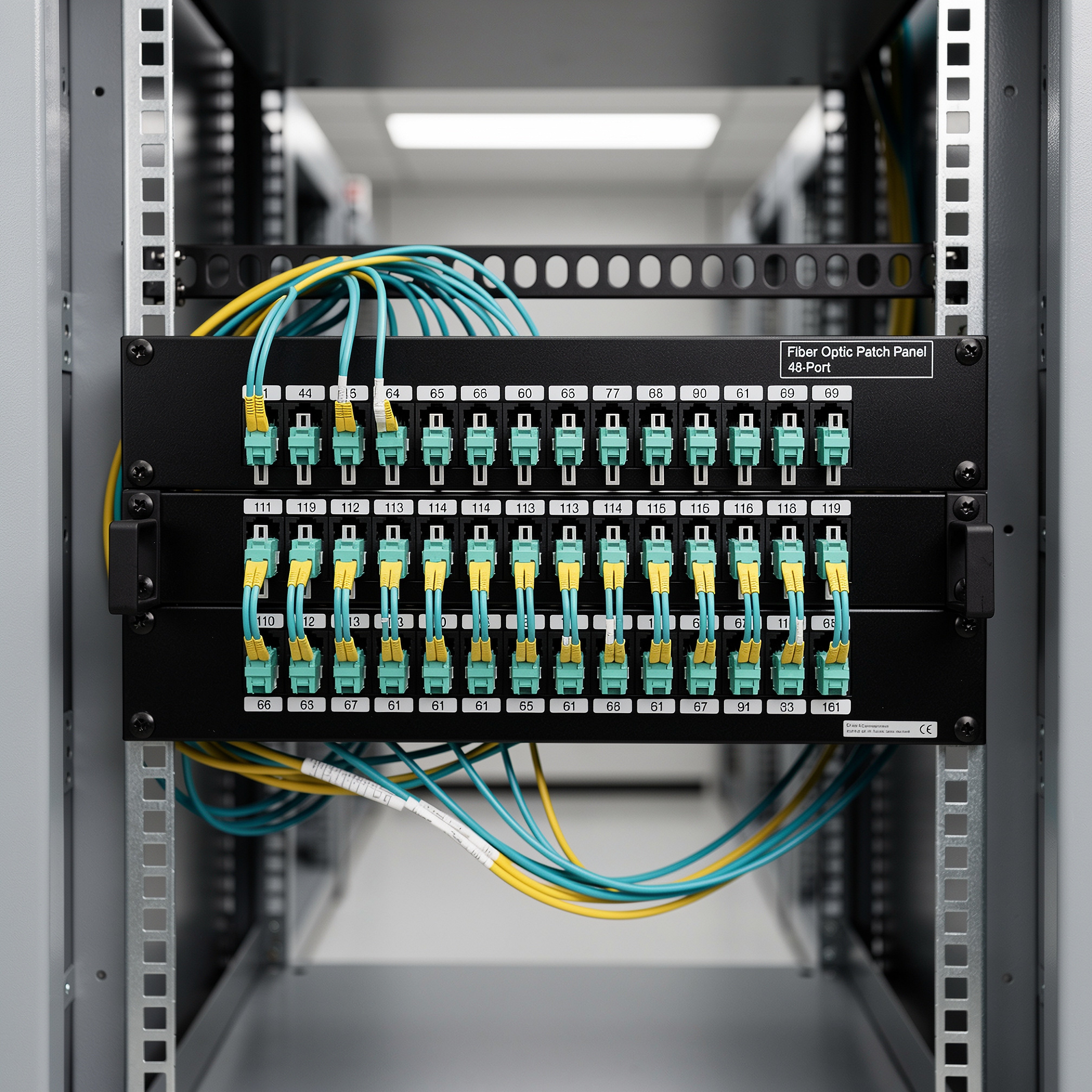48 Port Rack Mount Fiber Optic Patch Panel