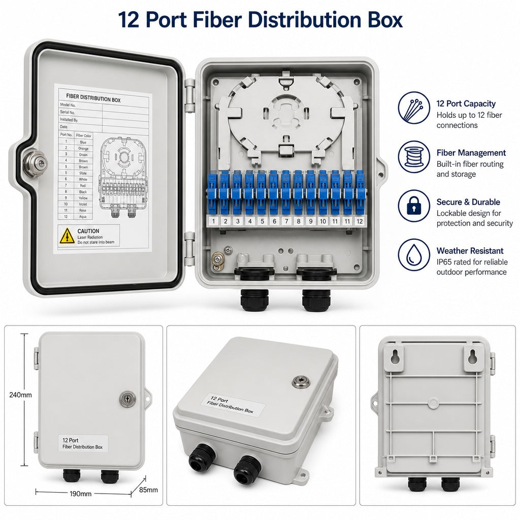 12 Port Fiber Distribution Box