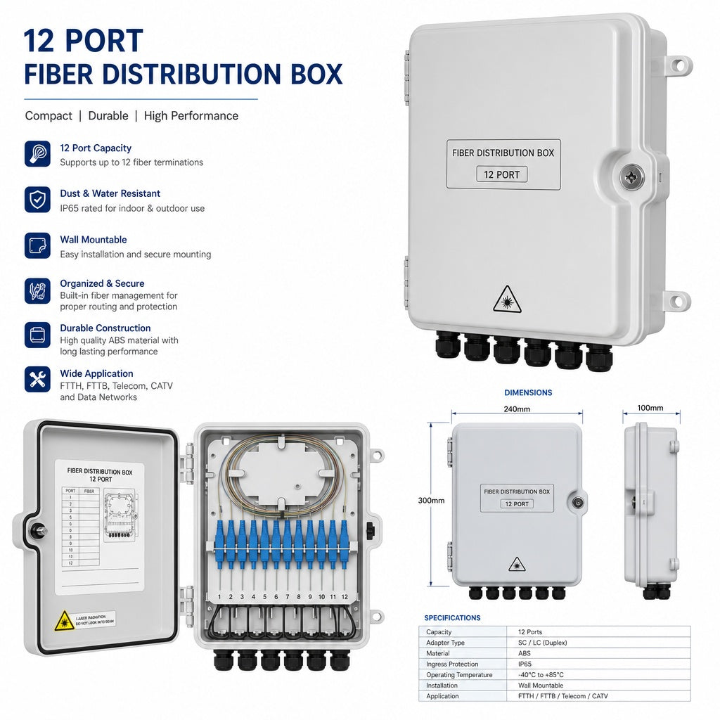 12 Port Fiber Distribution Box