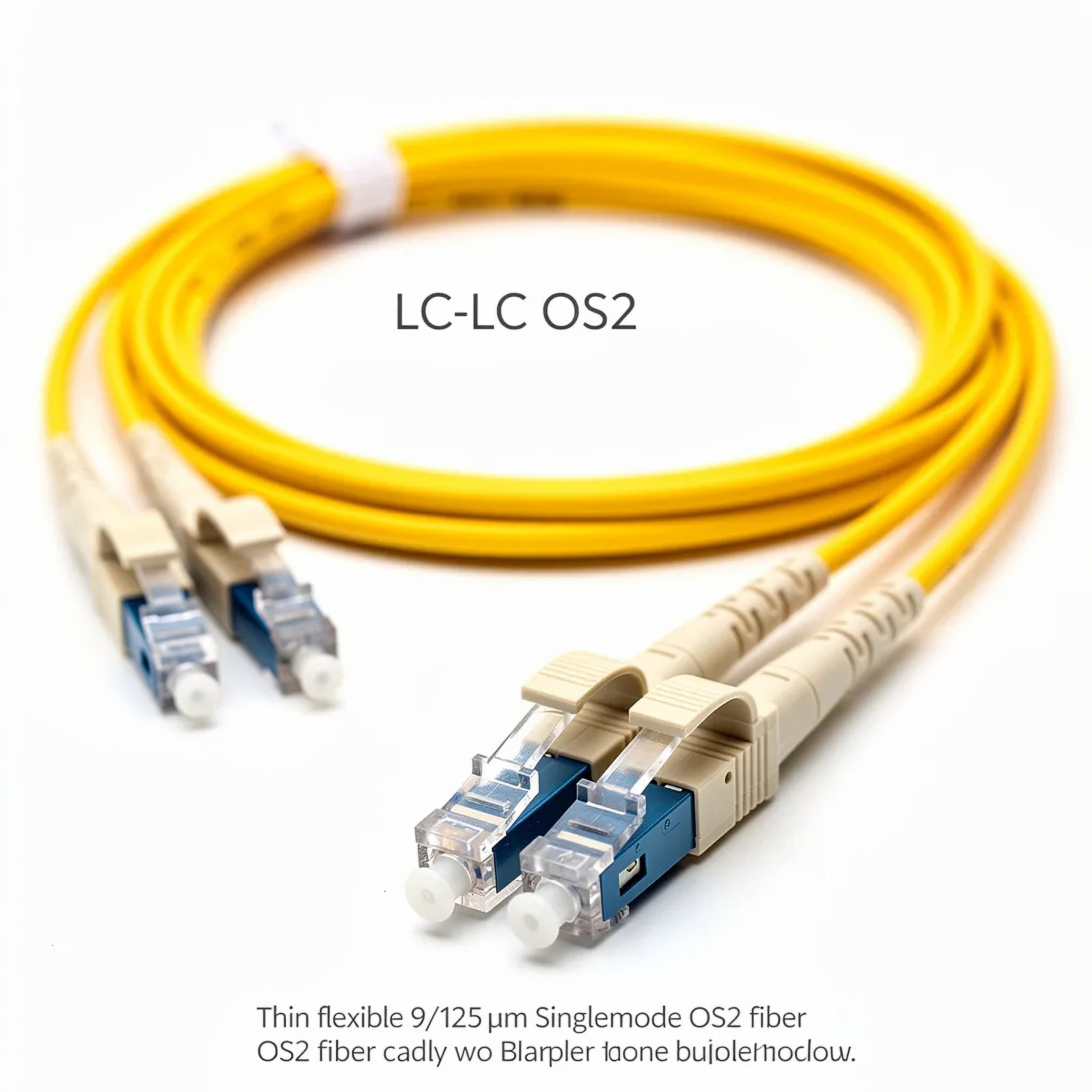 LC-LC OS2 Duplex Fiber Patch Cord