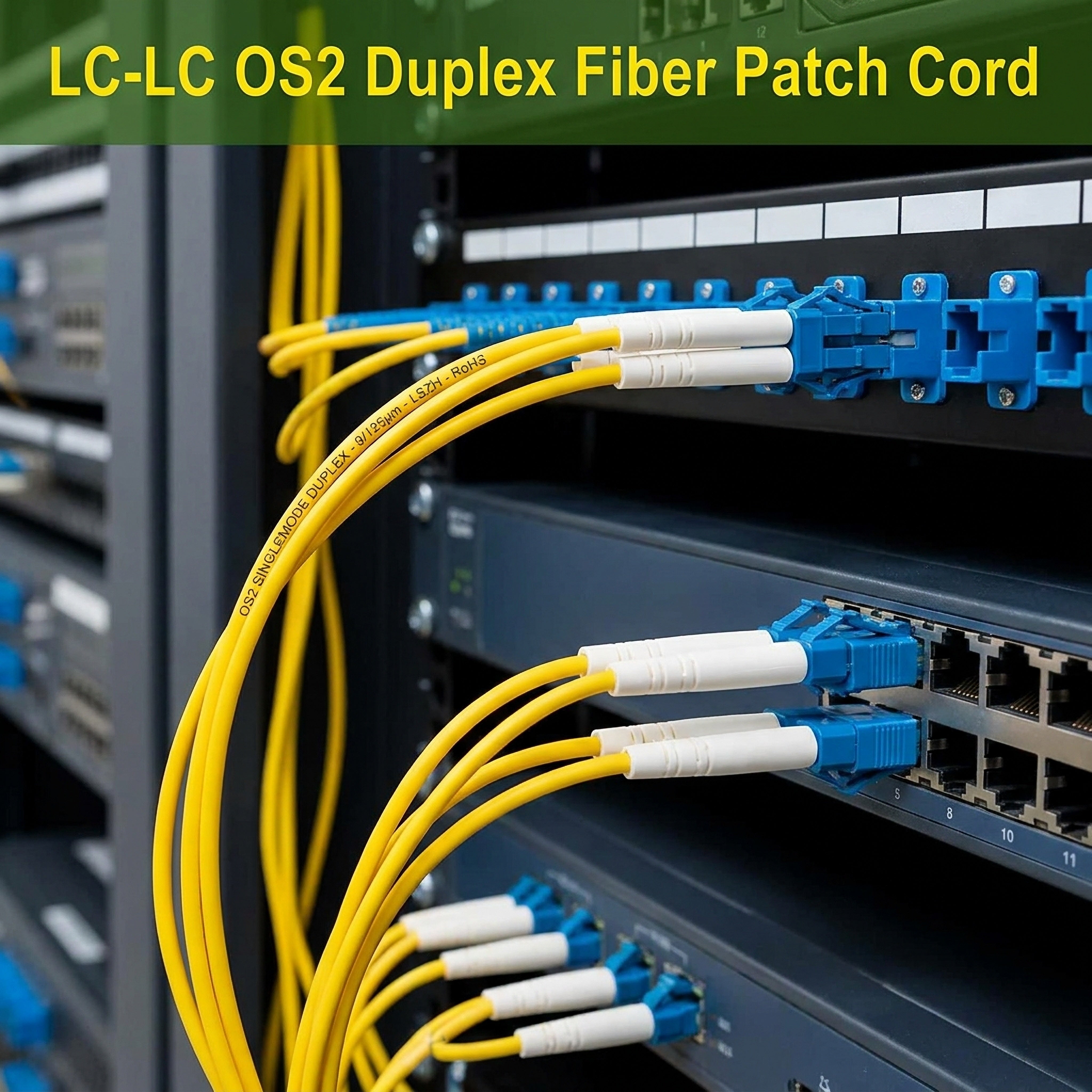 LC-LC OS2 Duplex Fiber Patch Cord