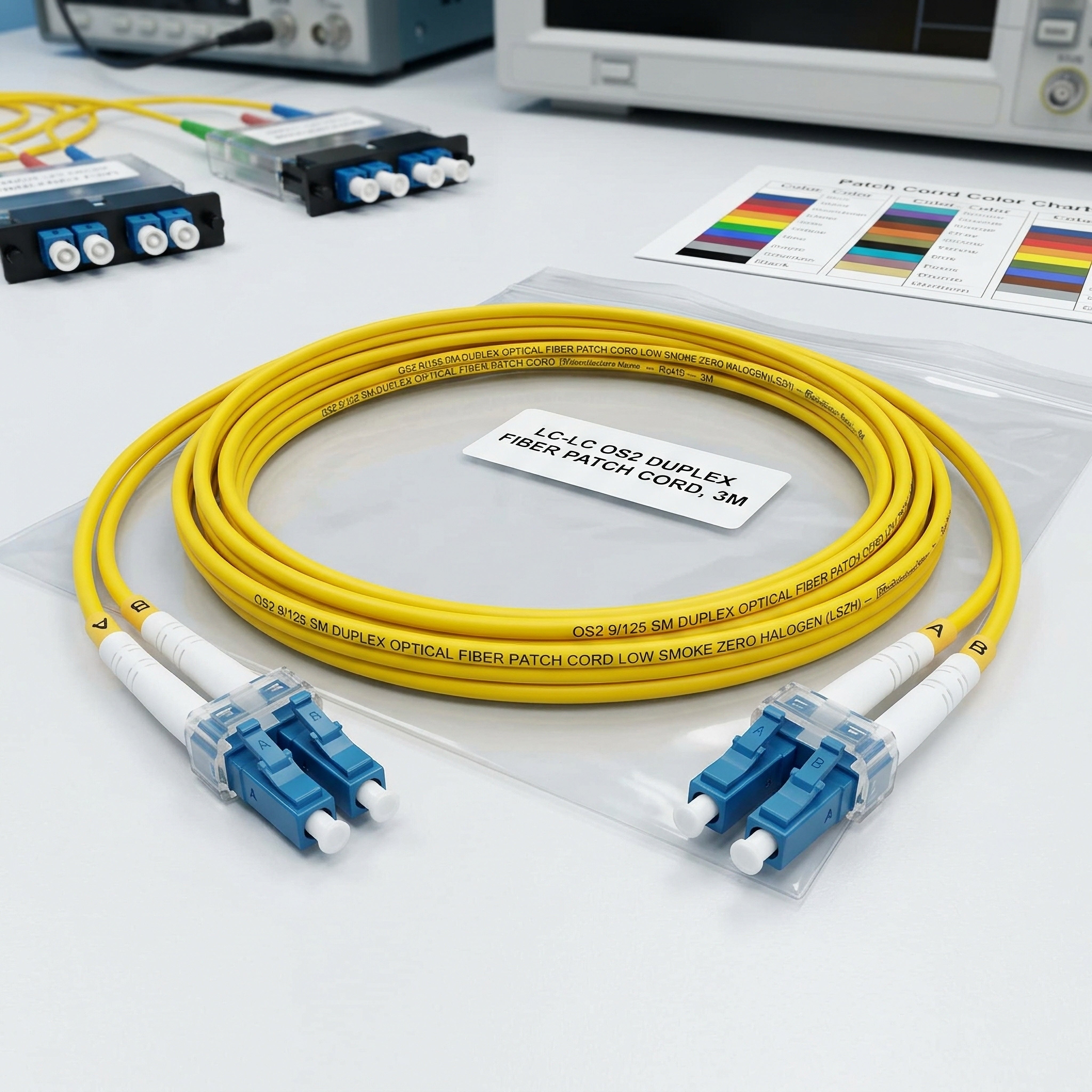 LC-LC OS2 Duplex Fiber Patch Cord