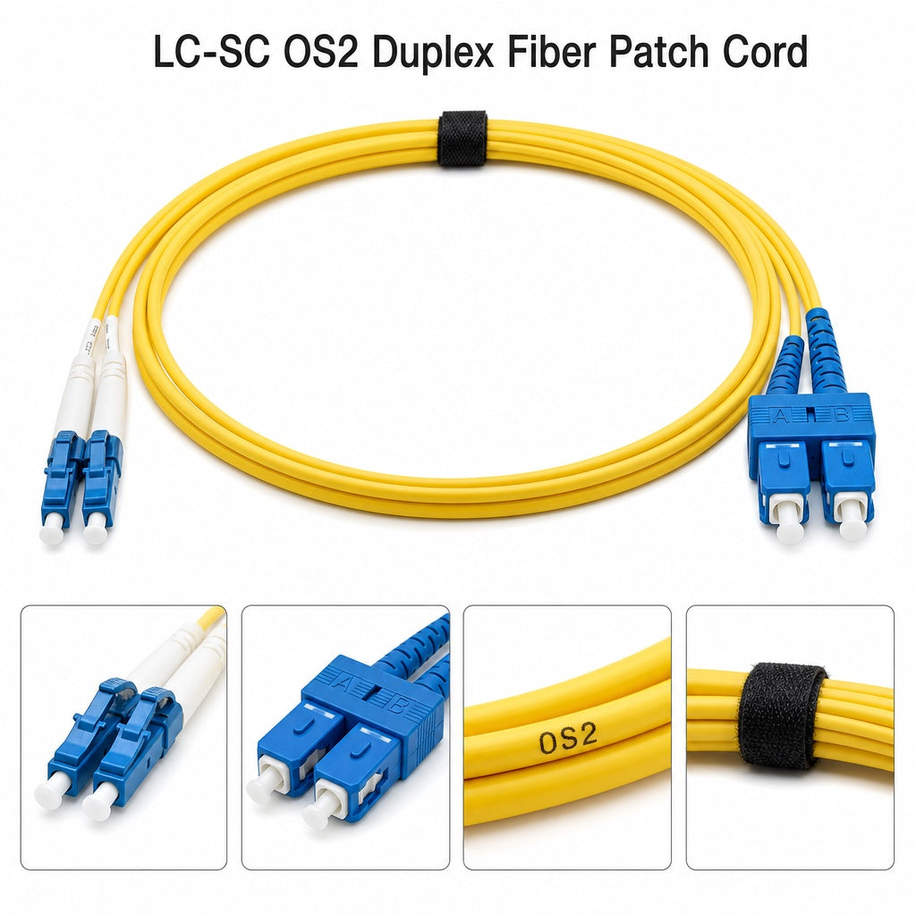 LC-SC OS2 Duplex Fiber Patch Cord