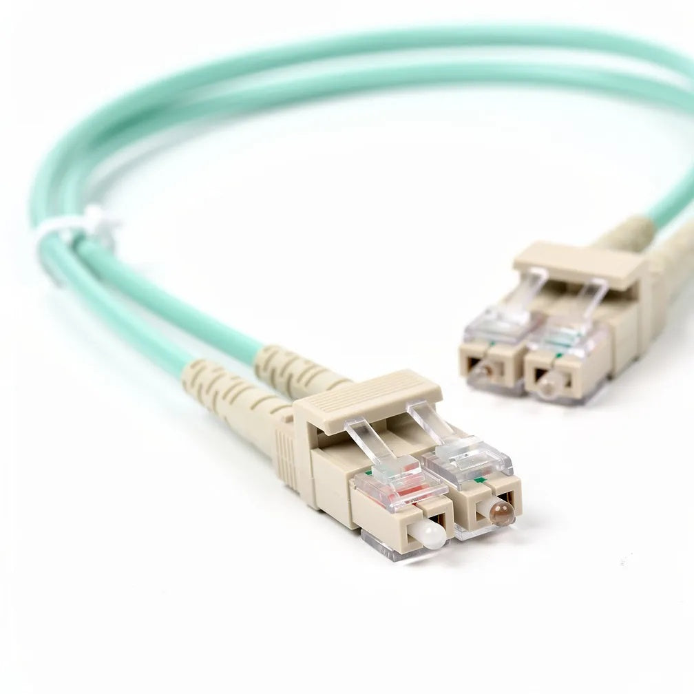 LC-LC OM3 Duplex Fiber Patch Cord | 50/125μm Multimode Fiber Optic Cable