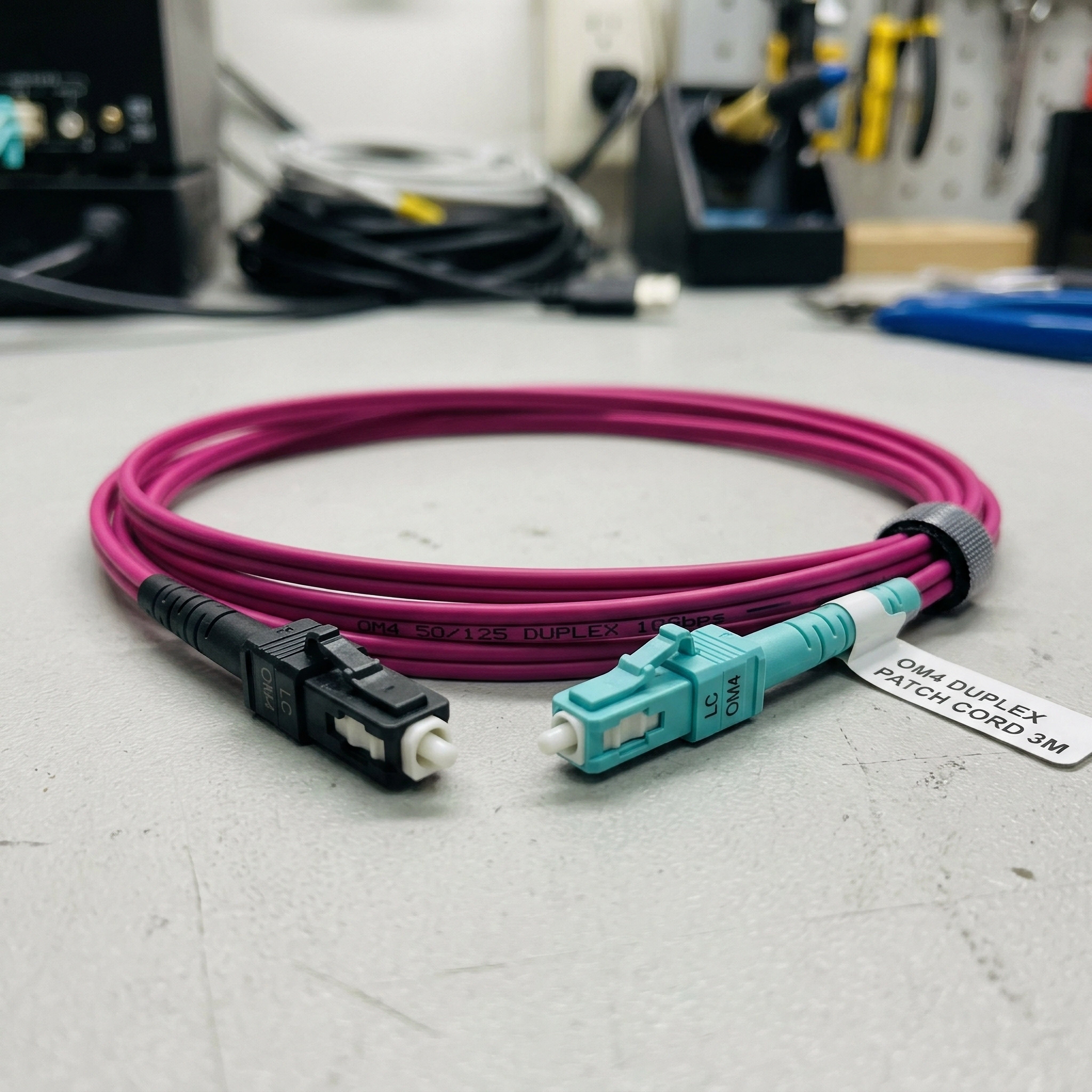 LC-LC OM4 Duplex Fiber Patch Cord