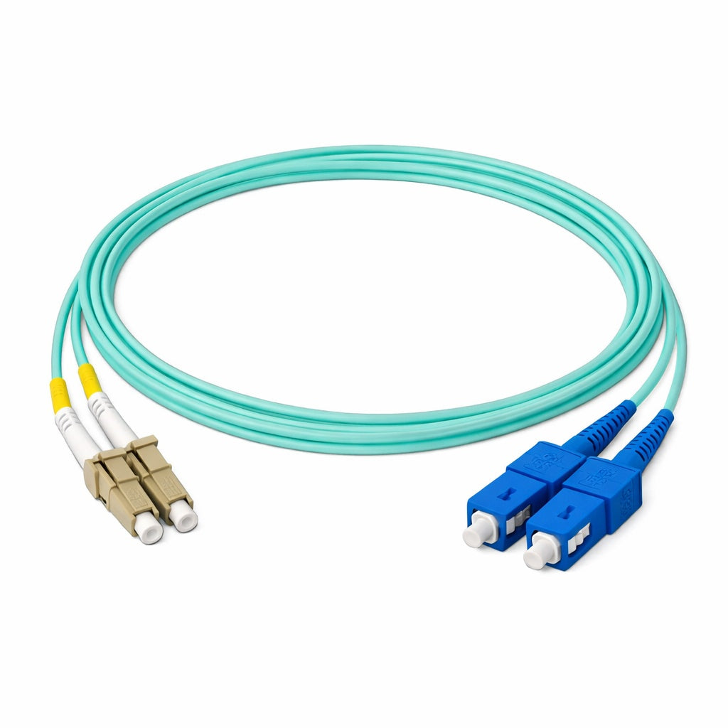 LC-SC OM3 Duplex Fiber Patch Cord | 50/125μm Multimode Fiber Cable