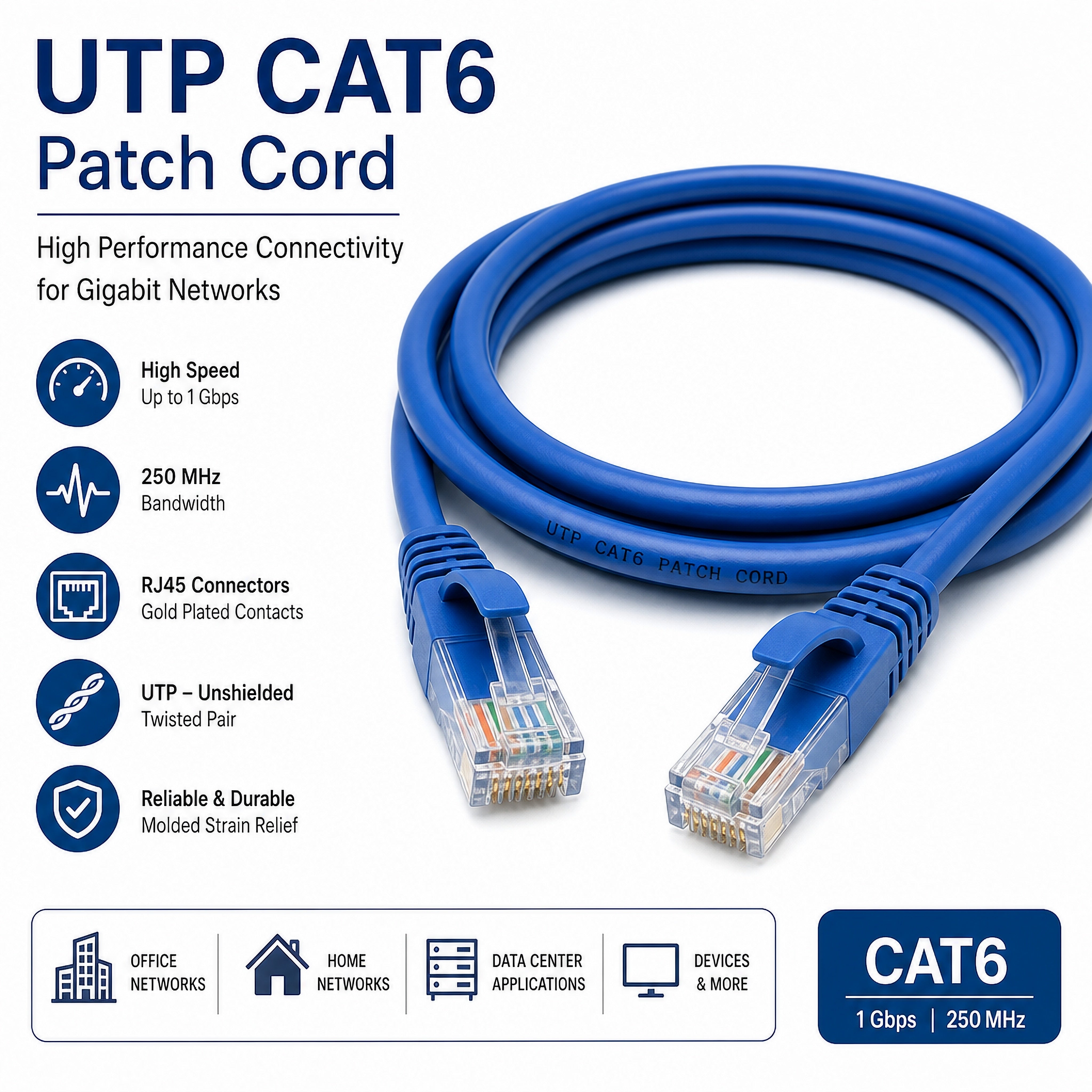 UTP CAT6 Patch Cord copper network