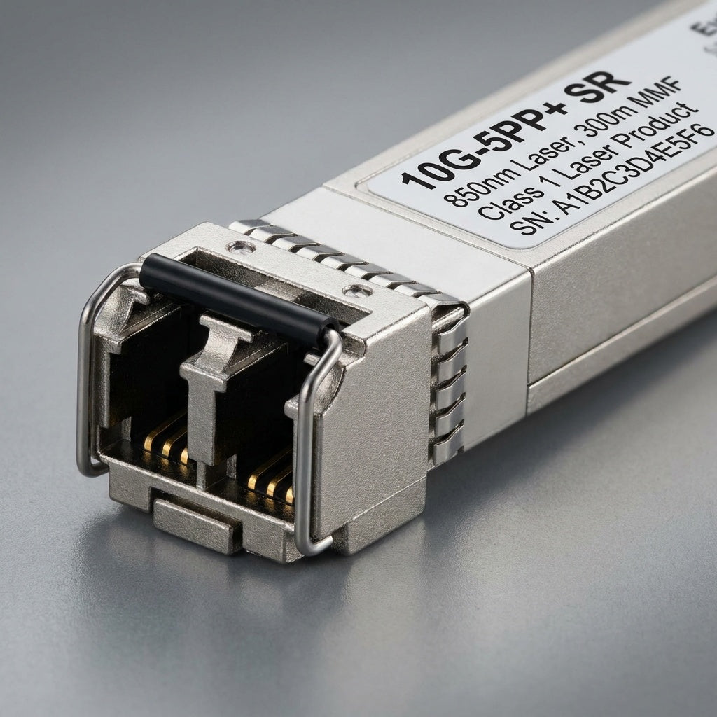 10G SFP+ SR Transceiver Module, 850nm, 300m, LC Duplex, MMF, Compatible with Cisco/Ubiquiti/MikroTik