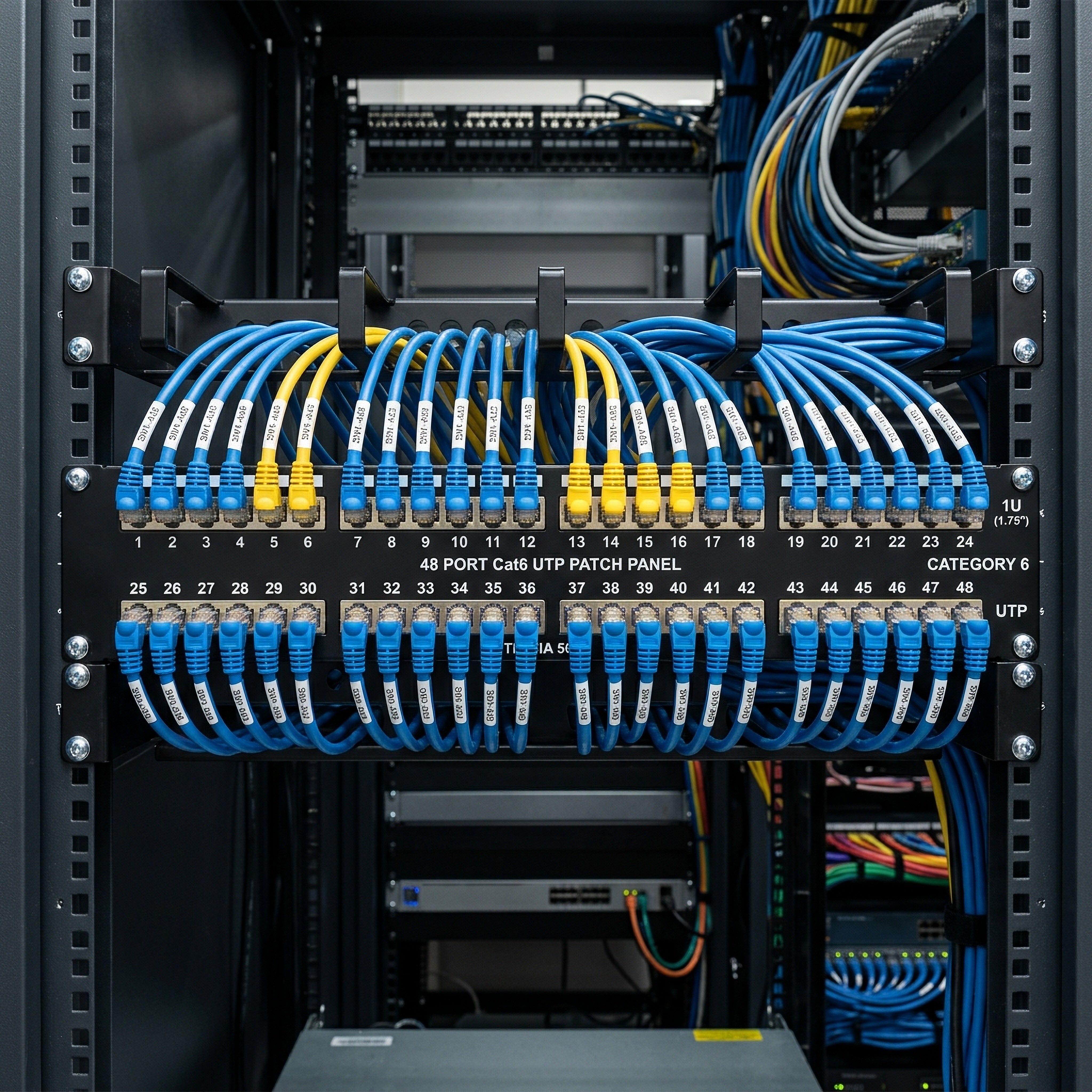 48 Port Cat6 UTP Patch Panel