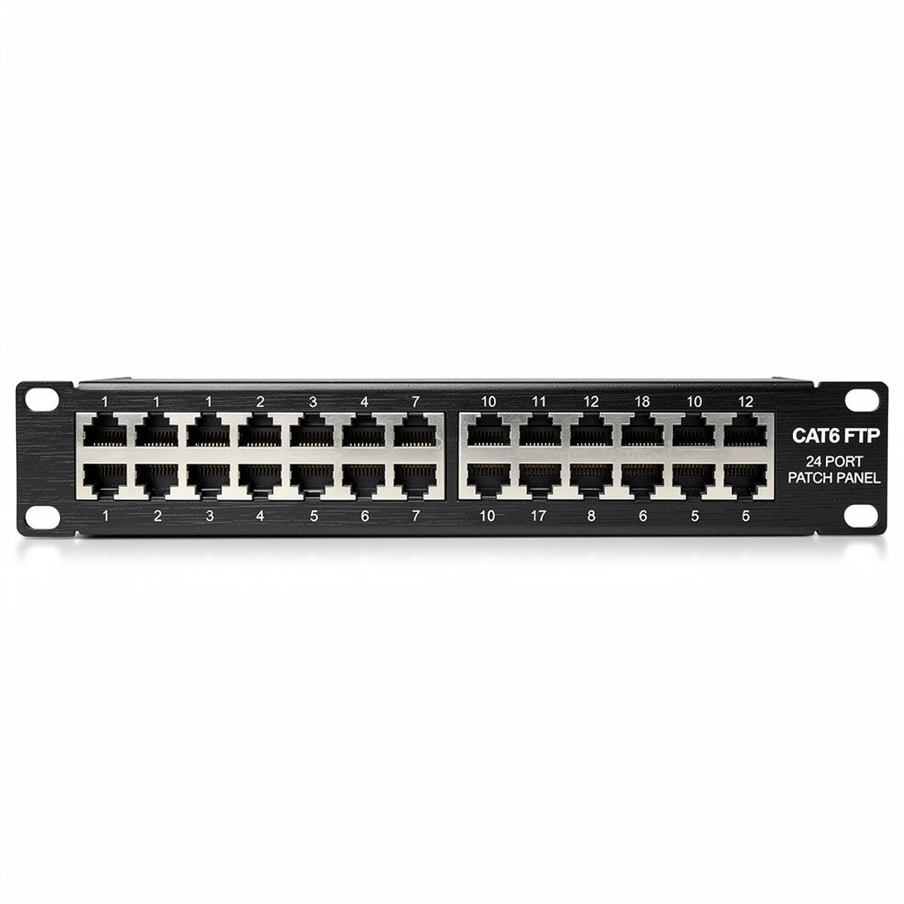 24 Port Cat6 FTP Patch Panel