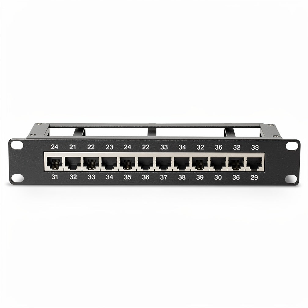 24 Port Cat6A Shielded Patch Panel