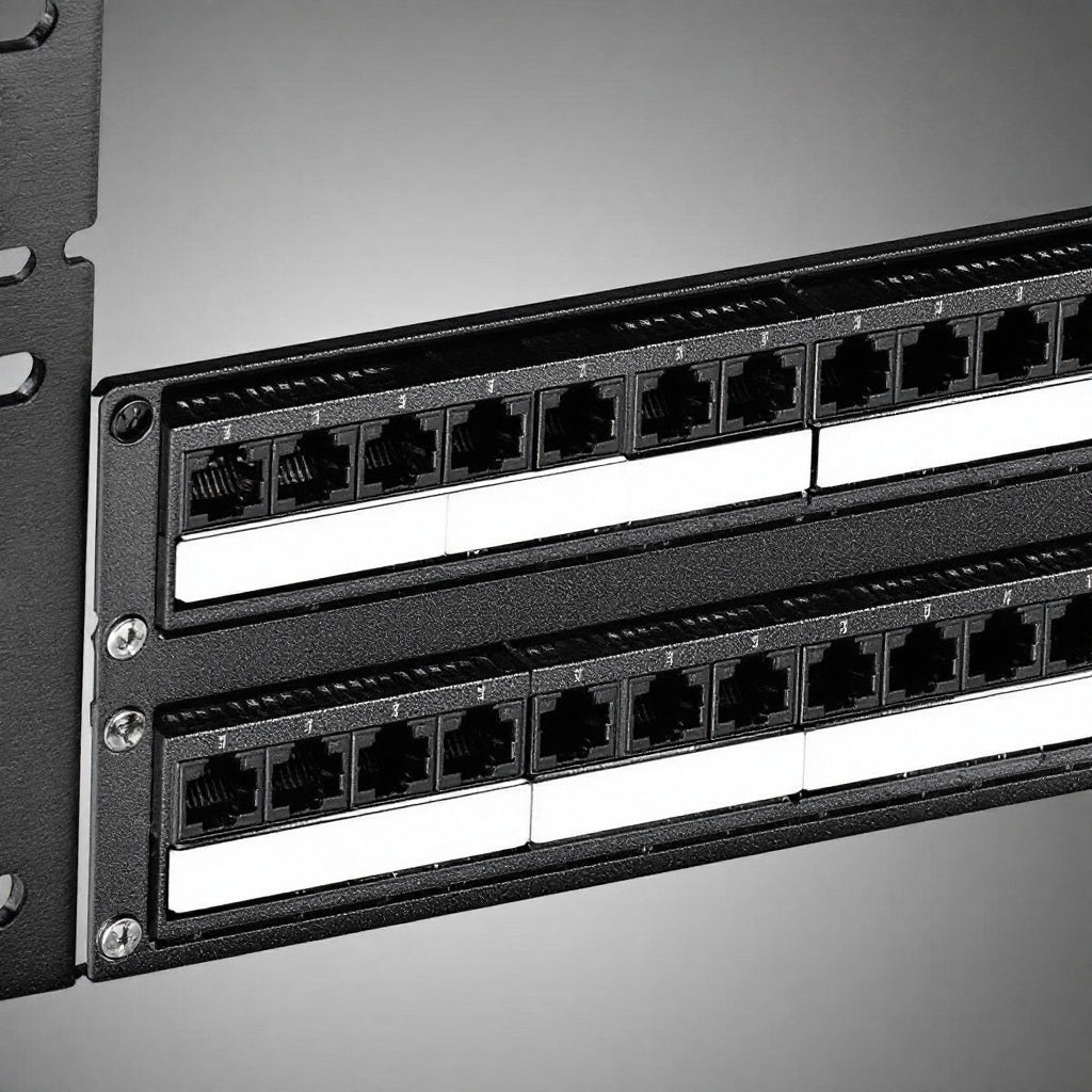 24 Port Cat6A Shielded Patch Panel