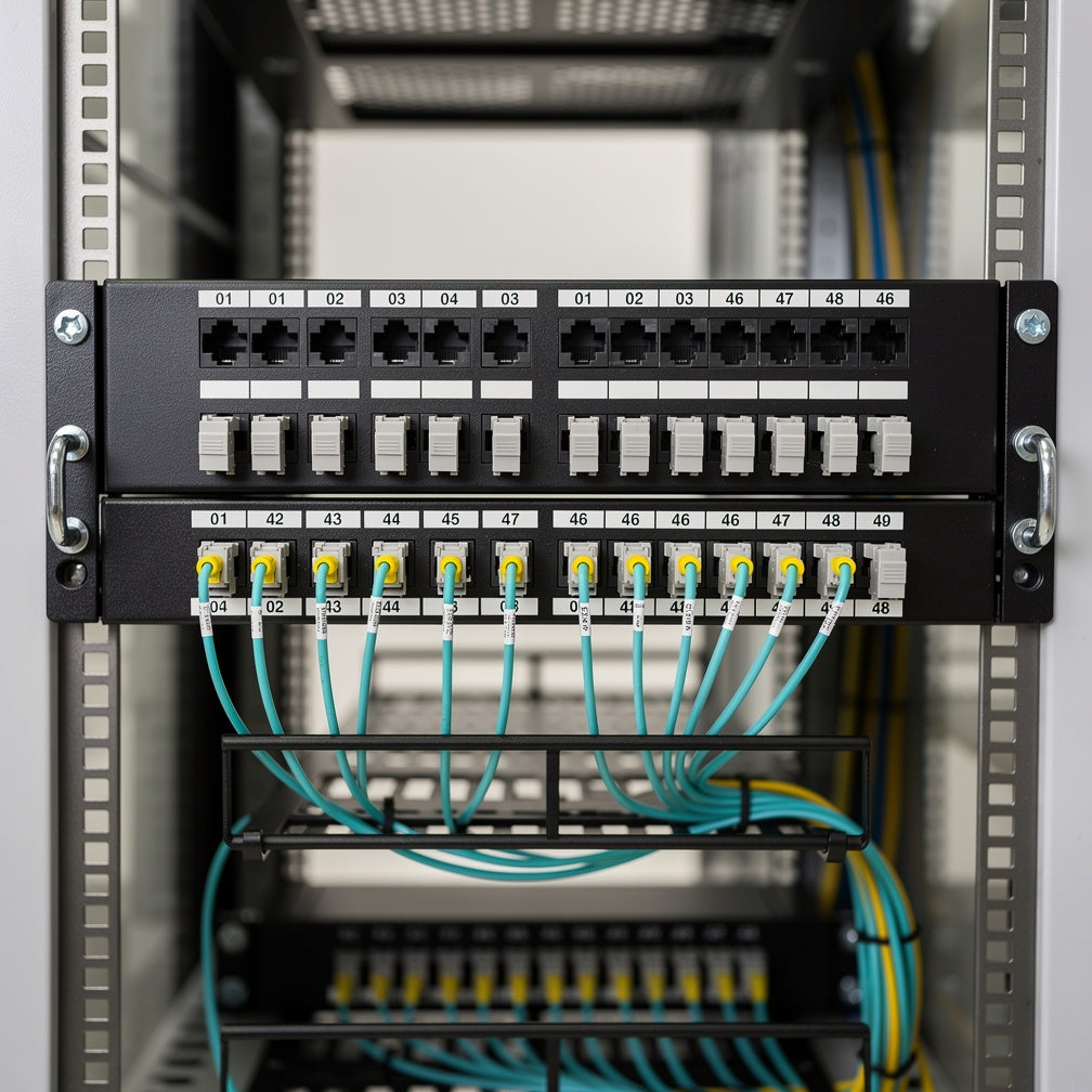 48 Port Rack Mount Fiber Optic Patch Panel