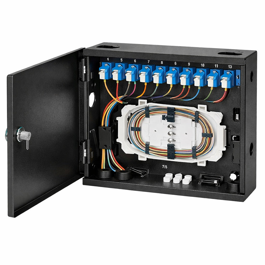 12 Port Wall Mount Fiber Optic Patch Panel