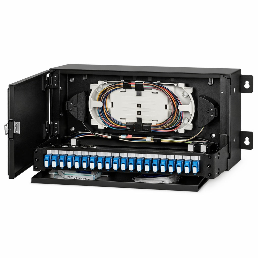 24 Port Wall Mount Fiber Optic Patch Panel
