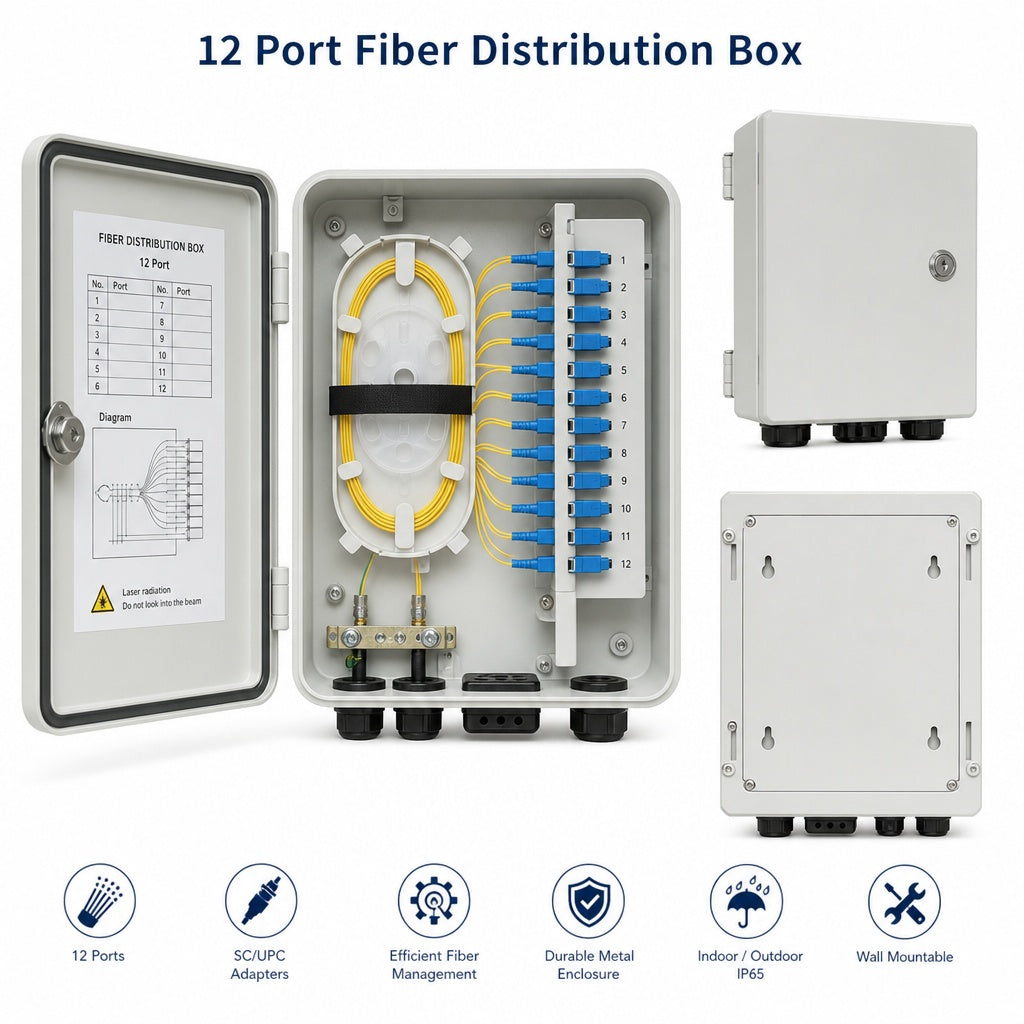 12 Port Fiber Distribution Box